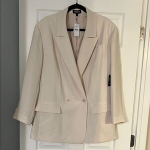 NWT Express Women's Oversized Blazer in Cream